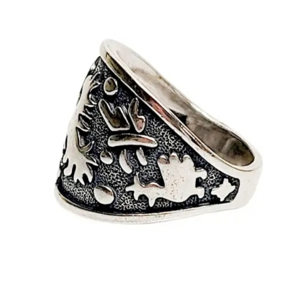 American West by Carolyn Pollack & Jody Naranjo Sterling Silver Symbols Ring - Picture 10 of 17